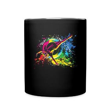 Cool cartwheel gymnast - Full Colour Mug - black - Front