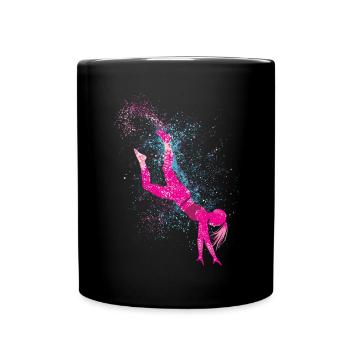 Cool cartwheel gymnast - Full Colour Mug - black - Front
