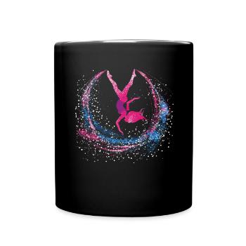 Cool cartwheel gymnast - Full Colour Mug - black - Front