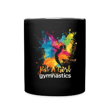 Cool cartwheel gymnast - Full Colour Mug - black - Front