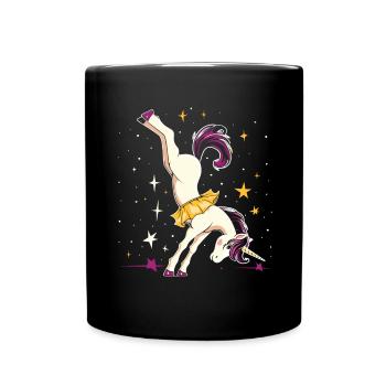 Cool cartwheel gymnast - Full Colour Mug - black - Front