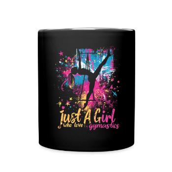 Cool cartwheel gymnast - Full Colour Mug - black - Front