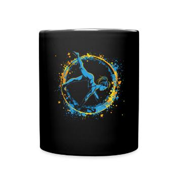 Cool cartwheel gymnast - Full Colour Mug - black - Front