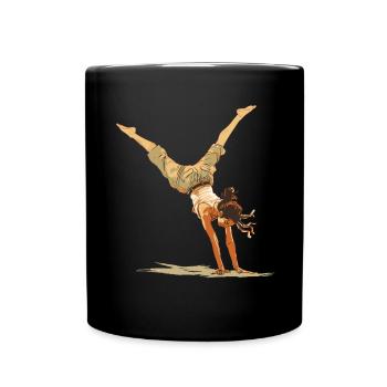 Cool cartwheel gymnast - Full Colour Mug - black - Front