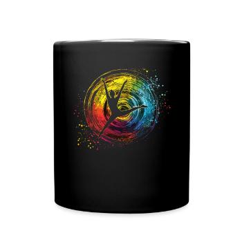 Cool cartwheel gymnast - Full Colour Mug - black - Front