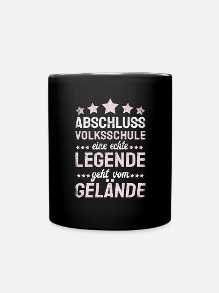 Volksschule Abgänger 2024 Tschüss Volksschule - Tasse einfarbig - Schwarz