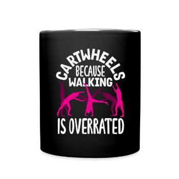 Cool Wheel Stroke Gymnastics Gymnastics - Full Colour Mug - black - Front