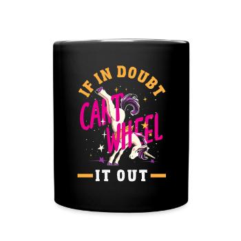 Cool cartwheel gymnastics - Full Colour Mug - black - Front