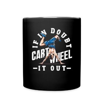 Cool cartwheel gymnastics - Full Colour Mug - black - Front