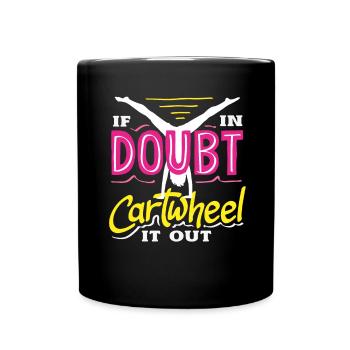 Cool cartwheel gymnastics - Full Colour Mug - black - Front