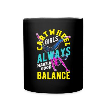 Cool Wheel Stroke Gymnastics Gymnastics - Full Colour Mug - black - Front