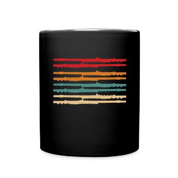 Flûte Vintage Instrument Flûte Transversale Musique - Mug uni - noir - Devant