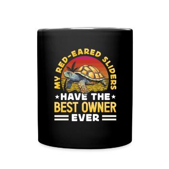 Red-eared turtle lovers - Full Colour Mug - black - Front