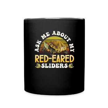 Red-eared turtle lovers - Full Colour Mug - black - Front