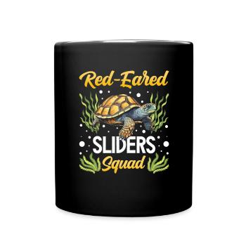 Red-eared turtle lovers - Full Colour Mug - black - Front