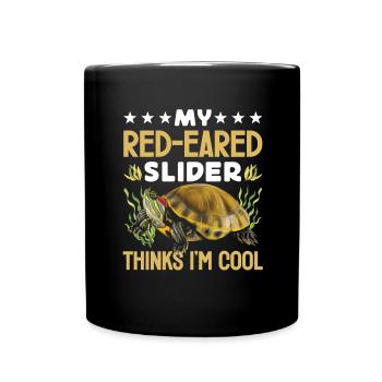 Red-eared turtle lovers - Full Colour Mug - black - Front