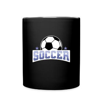 Football "Soccer" Recreational Football - Full Colour Mug - black - Front