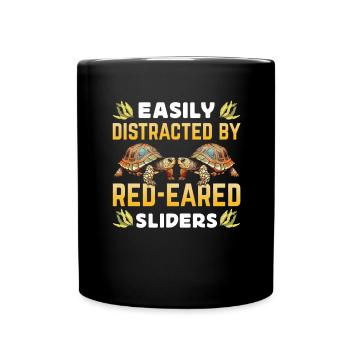 Red-eared turtle lovers - Full Colour Mug - black - Front