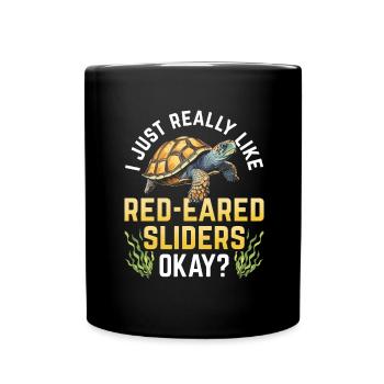 Red-eared turtle lovers - Full Colour Mug - black - Front