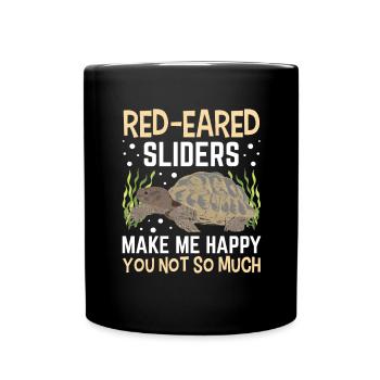 Red-eared turtle lovers - Full Colour Mug - black - Front