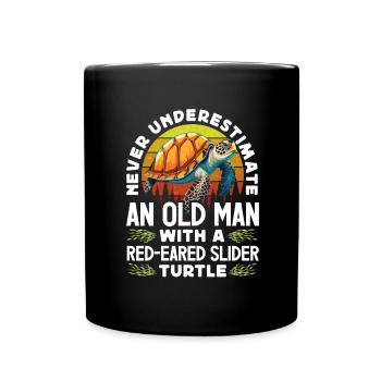 Red-eared turtle lovers - Full Colour Mug - black - Front