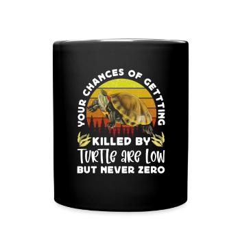 Red-eared turtle lovers - Full Colour Mug - black - Front