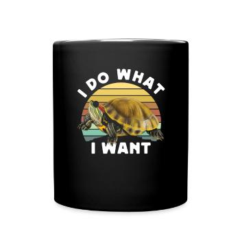 Red-eared turtle lovers - Full Colour Mug - black - Front