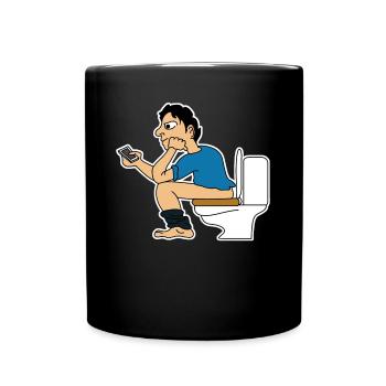 Cellphone Toilet Smartphone Mobile Phone - Tasse einfarbig - Schwarz - Vorne