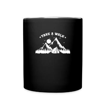 Take a Walk Survival Camping - Full Colour Mug - black - Front