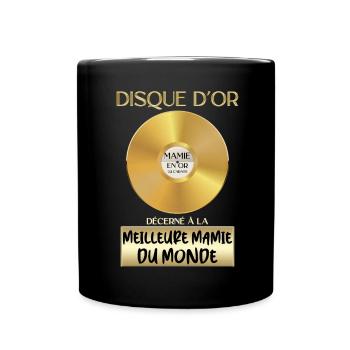Disque D'Or Meilleure Mamie Du Monde Femme - Mug uni - noir - Devant