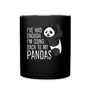 Giant Panda Panda Bear Pandas - Tasse einfarbig - Schwarz - Vorne