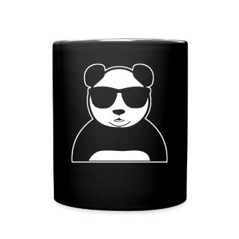 Panda Bear Sunglasses Pandas Giant Panda - Tasse einfarbig - Schwarz - Vorne