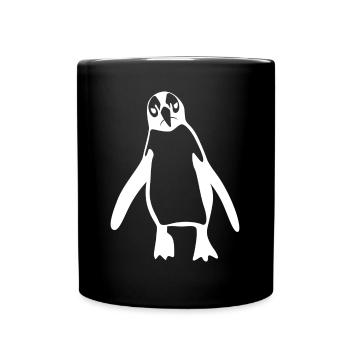 Grumpy Penguin Penguins - Tasse einfarbig - Schwarz - Vorne