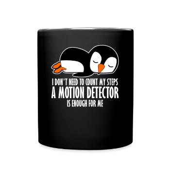 Sleeping Penguins Lazy Penguin - Tasse einfarbig - Schwarz - Vorne