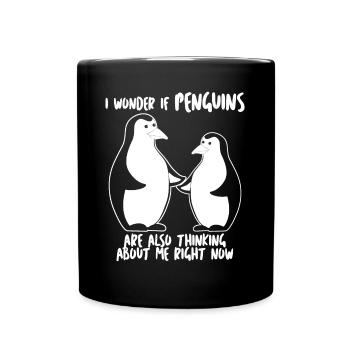Penguin Joke Penguins - Tasse einfarbig - Schwarz - Vorne