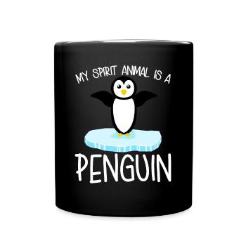 Penguin Cute Penguins - Tasse einfarbig - Schwarz - Vorne