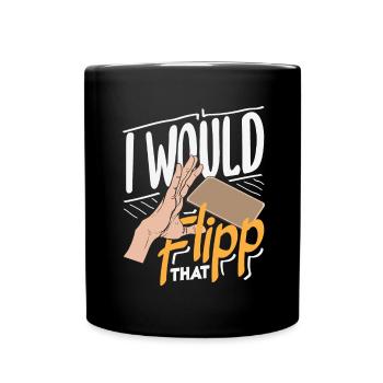 Bierdeckel Umdrehen Spiel Bier - Tasse einfarbig - Schwarz - Vorne