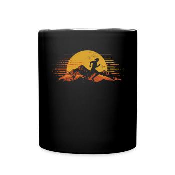 Running design for runners at the marathon - Full Colour Mug - black - Front