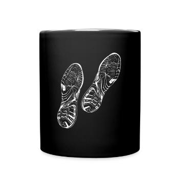Running design for runners at the marathon - Full Colour Mug - black - Front