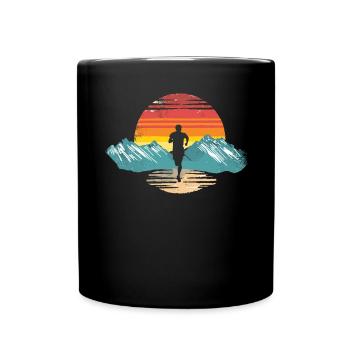Laufdesign Für Läufer Beim Marathon - Tasse einfarbig - Schwarz - Vorne