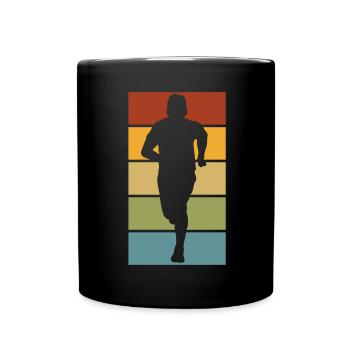 Running design for runners at the marathon - Full Colour Mug - black - Front