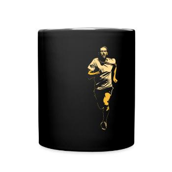 Running design for runners at the marathon - Full Colour Mug - black - Front