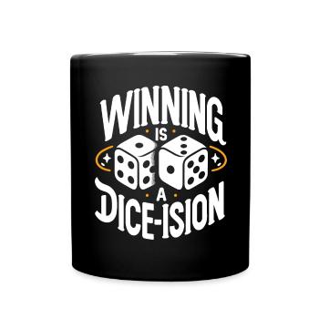 Board Game Geeks funny saying Dice Roll Pun - Full Colour Mug - black - Front