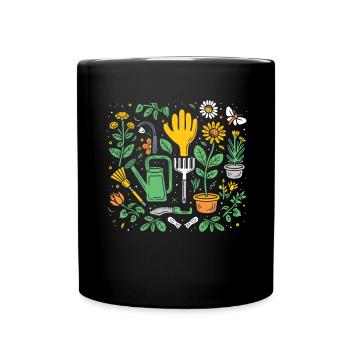 Permakultur Lebensmittel Compost - Tasse einfarbig - Schwarz - Vorne