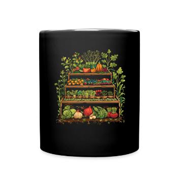 Permakultur Lebensmittel Compost - Tasse einfarbig - Schwarz - Vorne