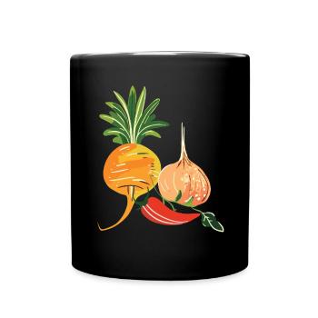 Permakultur Lebensmittel Compost - Tasse einfarbig - Schwarz - Vorne