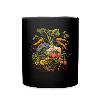 Permakultur Lebensmittel Compost - Tasse einfarbig - Schwarz - Vorne