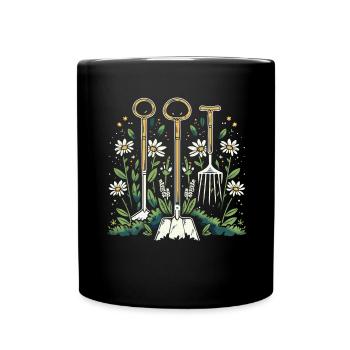 Permakultur Lebensmittel Compost - Tasse einfarbig - Schwarz - Vorne