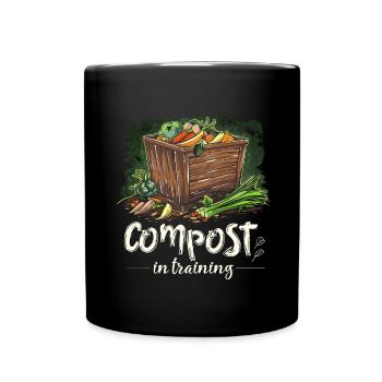Permakultur Lebensmittel Compost - Tasse einfarbig - Schwarz - Vorne