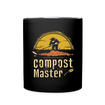 Permakultur Lebensmittel Compost - Tasse einfarbig - Schwarz - Vorne